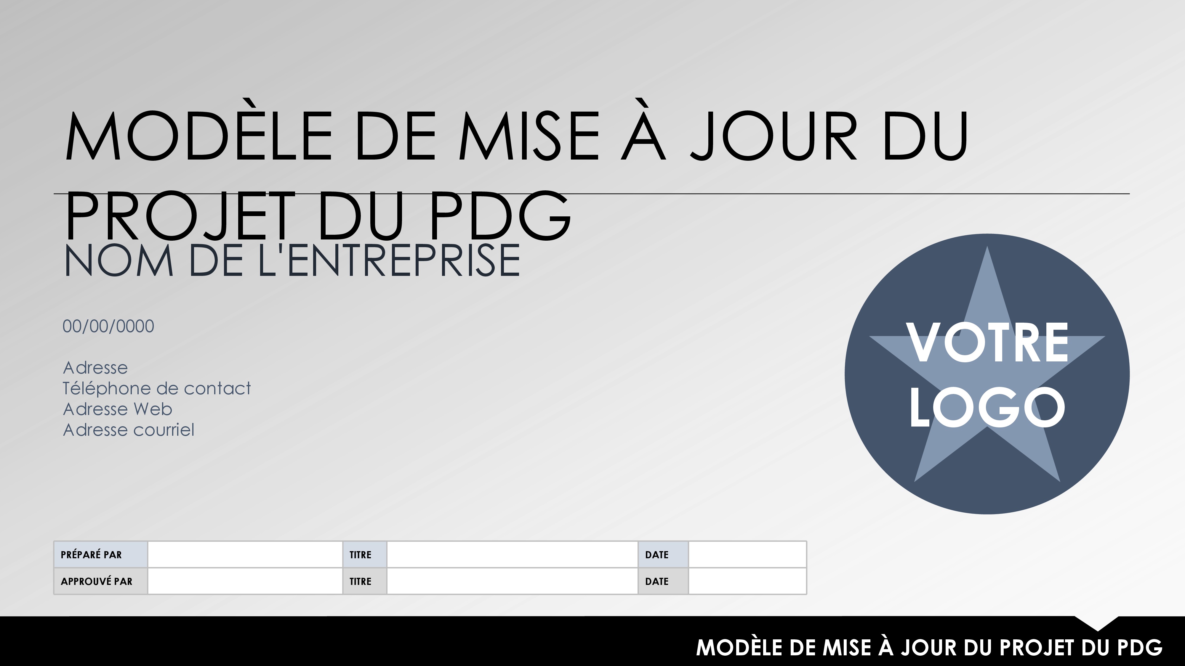 Mise à jour du projet du PDG