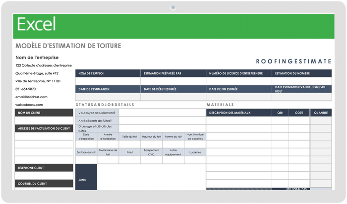 Estimation de toiture